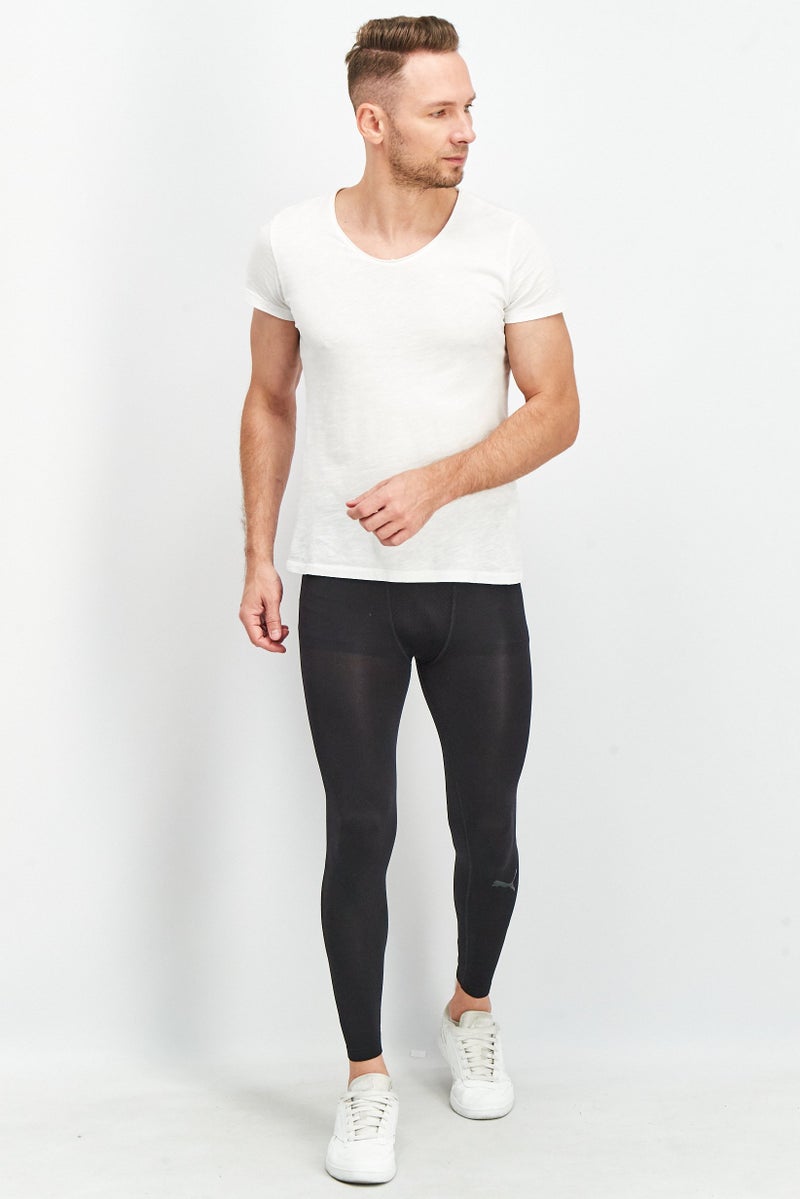 PUMA Men Tight Fit Brand Logo Training Leggings, Black - Image 4