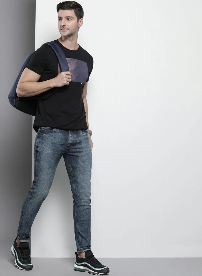 The Indian Garage Co  Men Slim Fit Badges Jeans for Men | Best Price UAE