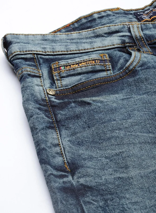 The Indian Garage Co  Men Slim Fit Badges Jeans for Men | Best Price UAE