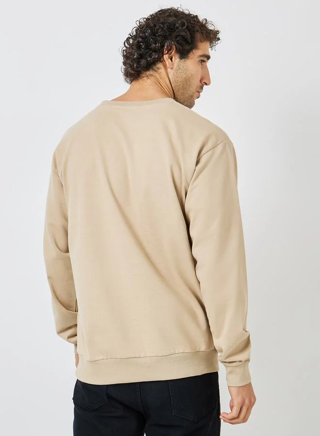 Styli  Relaxed Fit Terry Sweatshirt for Men | Best Price UAE