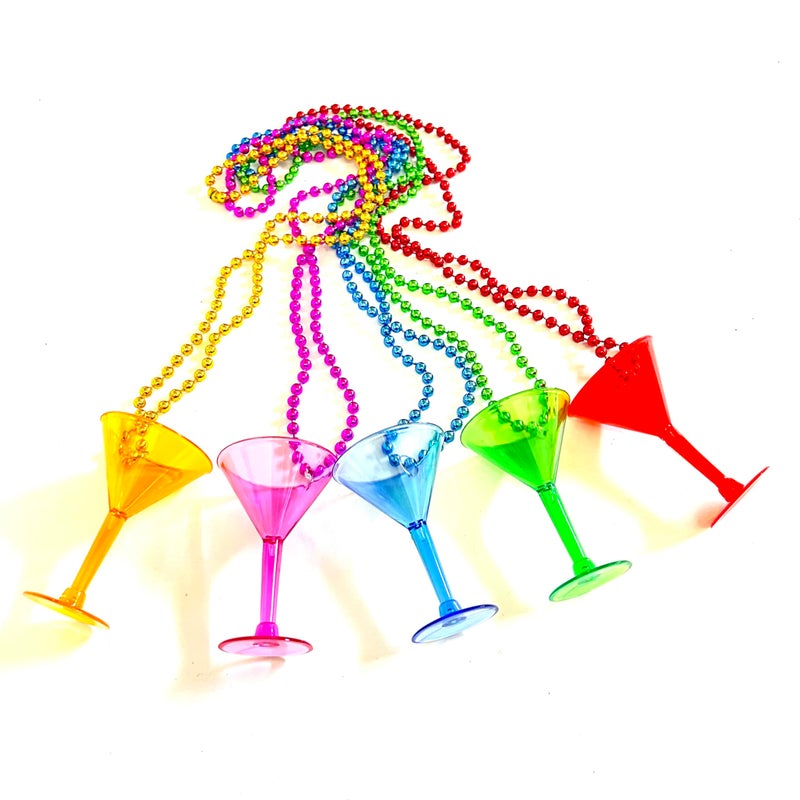 GZYSSL 25Pcs Multicolor Cocktail Shot Glass Beads Plastic Shot Necklace Cup for Birthday Wedding, Festival Parade Decoration, Cinco de Mayo Fiesta Party Supplies - Image 2