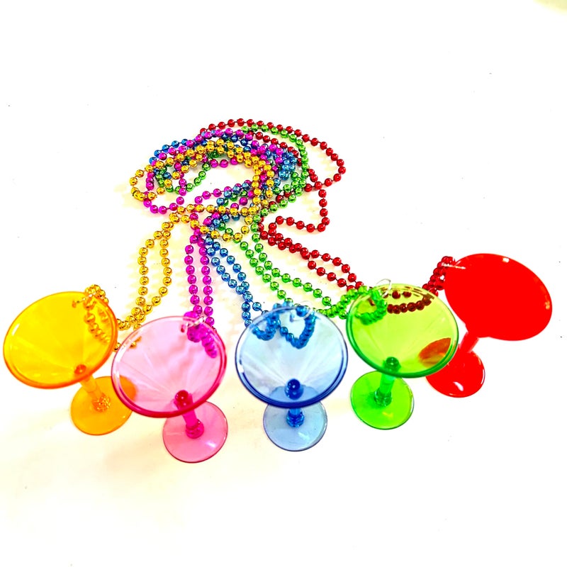 GZYSSL 25Pcs Multicolor Cocktail Shot Glass Beads Plastic Shot Necklace Cup for Birthday Wedding, Festival Parade Decoration, Cinco de Mayo Fiesta Party Supplies - Image 4