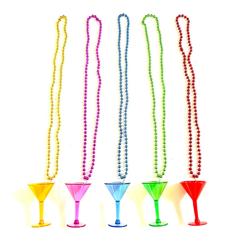 GZYSSL 25Pcs Multicolor Cocktail Shot Glass Beads Plastic Shot Necklace Cup for Birthday Wedding, Festival Parade Decoration, Cinco de Mayo Fiesta Party Supplies - Image 5
