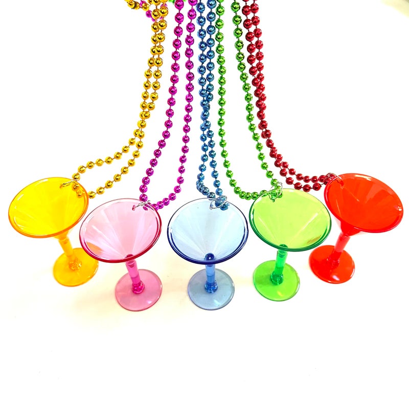 GZYSSL 25Pcs Multicolor Cocktail Shot Glass Beads Plastic Shot Necklace Cup for Birthday Wedding, Festival Parade Decoration, Cinco de Mayo Fiesta Party Supplies - Image 1