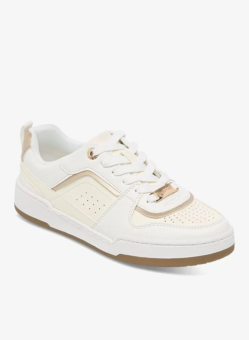 Paprika WHITE Women's Panelled Lace-Up Sneakers With Pull Tabs for Women | Best Price UAE