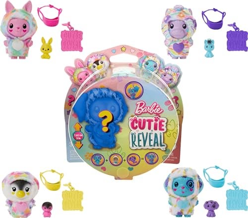 Barbie Cutie Reveal Animal Color Dream-Themed Pet & Accessories with 5 Surprises Including Mini Pet, Color Change & Clip - Image 1