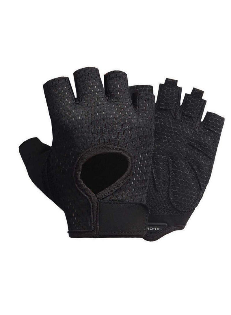 Y&D Anti Slip Shock Absorbing Padded Breathable Half Finger Short Sports Cycling Gloves for Men Women - Image 1