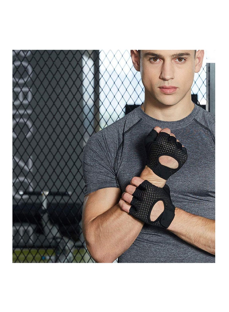 Y&D Anti Slip Shock Absorbing Padded Breathable Half Finger Short Sports Cycling Gloves for Men Women - Image 2