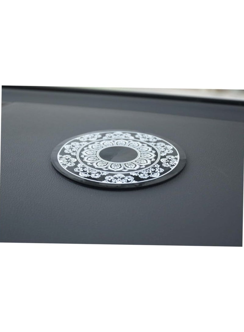 Huitich Black Circle Silicone Anti-Skid Mat for Car Dashboard Non-Slip  - Image 3
