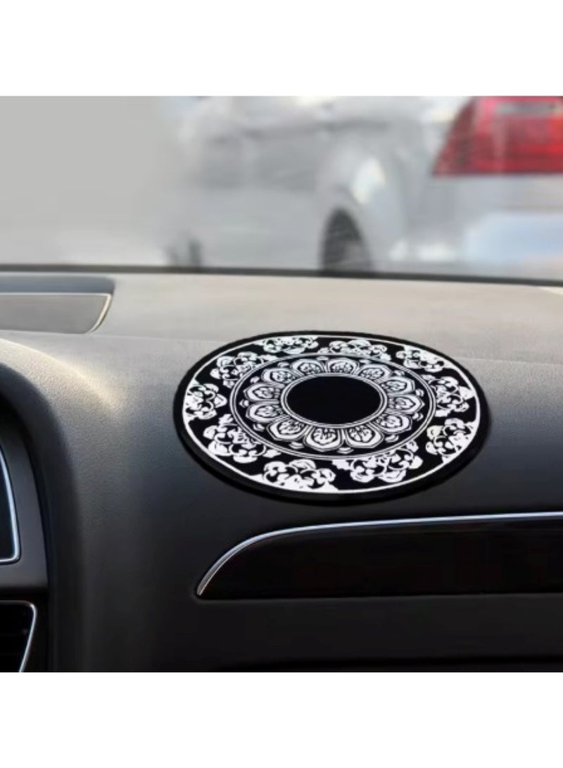 Huitich Black Circle Silicone Anti-Skid Mat for Car Dashboard Non-Slip  - Image 4