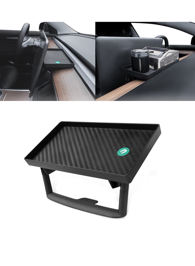 SOLARAE Center Console Organizer for Tesla Model 3/Y, Tray Magnetic Behind Screen Storage Tray Dashboard Organizer Tissue Holder Compatible with Tesla Model 3 Model Y, Accessories for Tesla - Image 1