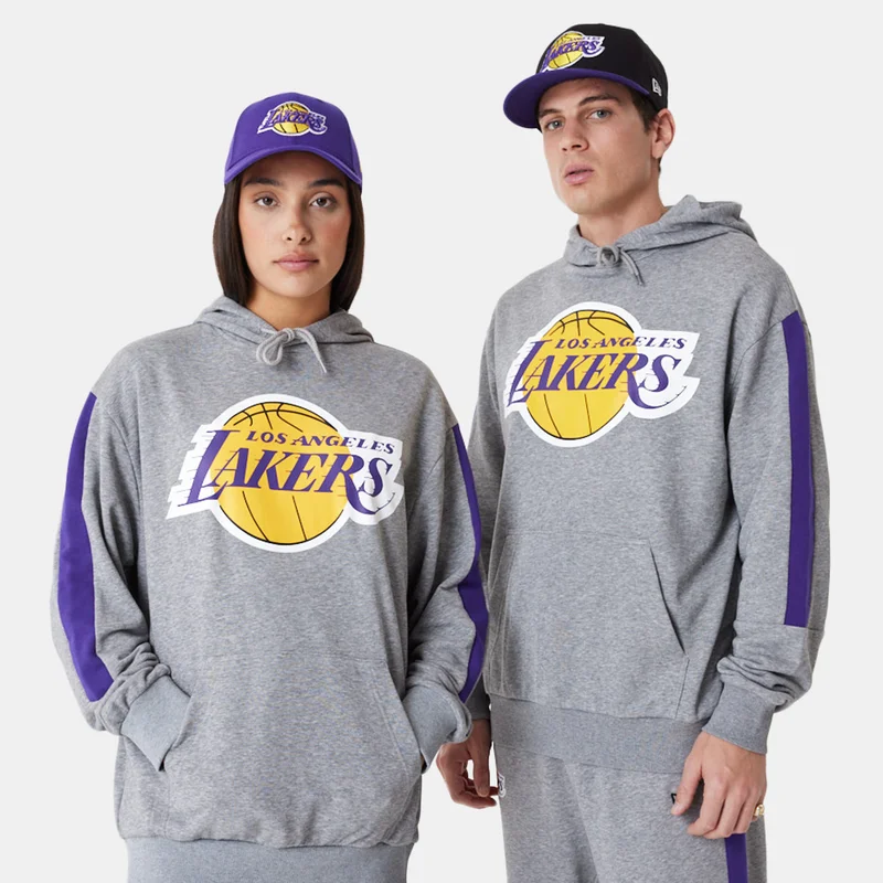 NEW ERA Men's Los Angeles Lakers NBA Colour-Block Pullover Hoodie