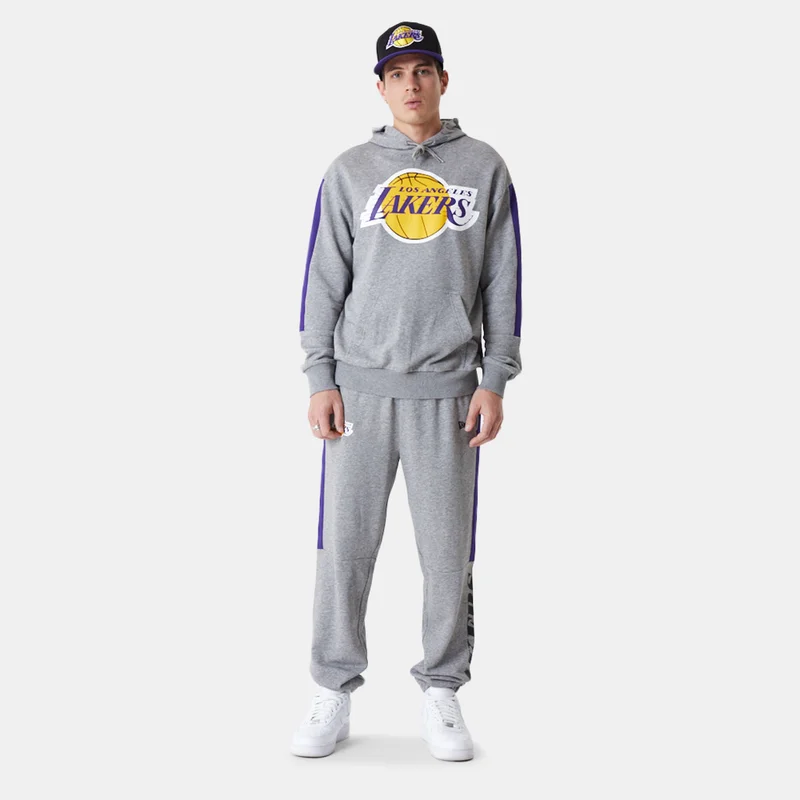 NEW ERA Men's Los Angeles Lakers NBA Colour-Block Pullover Hoodie