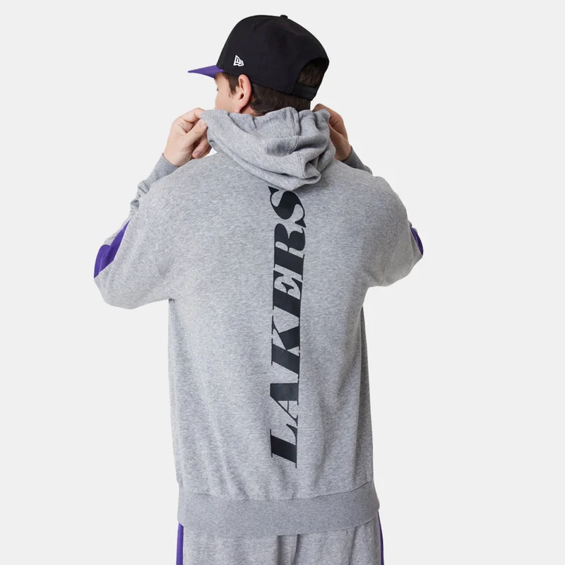 NEW ERA Men's Los Angeles Lakers NBA Colour-Block Pullover Hoodie