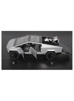 Generic Tesla Cybertruck Pickup With Motorcycle Alloy Car Model Diecast Toy Vehicle Sound and Light Simitation Cars Model Toys Gift  - Image 3