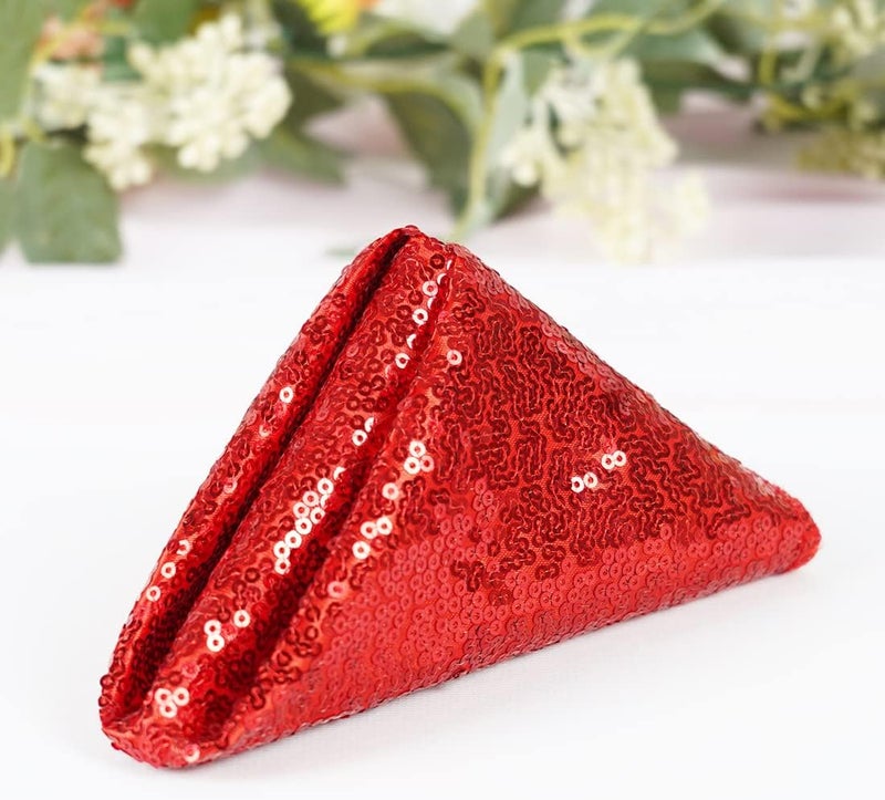 Poise3EHome 12 Pack Sequin Cloth Napkins 12 x 12 InchesGlitter Dinner Napkins for Wedding Party Reception Events Kitchen Home Thanksgiving and Christmas Decoration