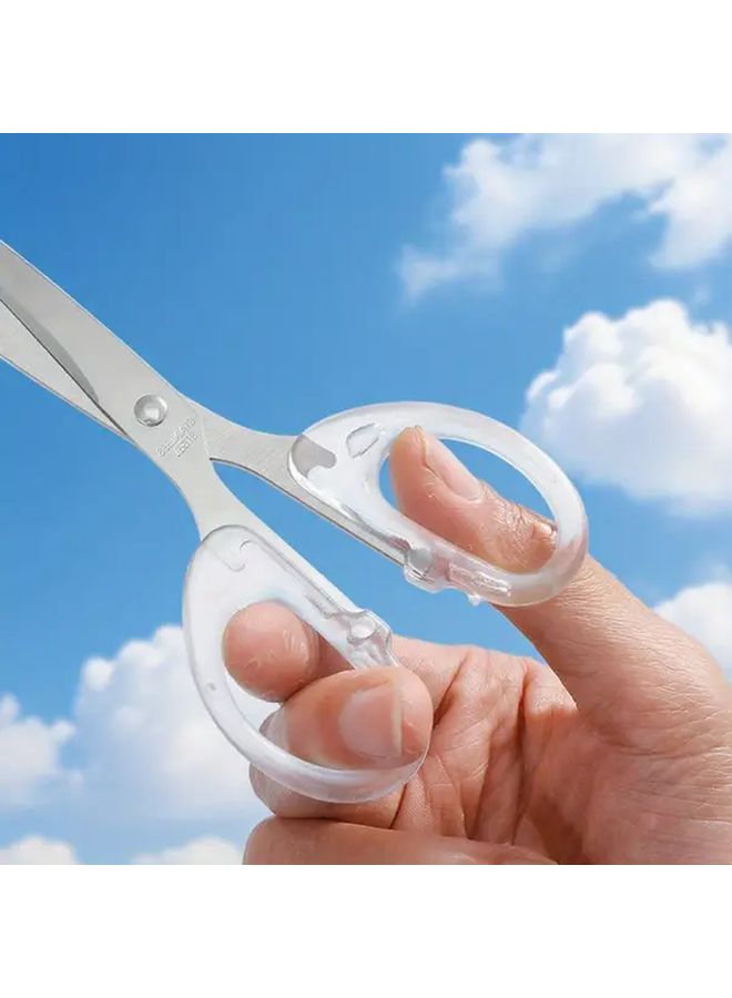 3 Pcs Stainless Steel Scissors With Transparent Handles For Home Office DIY Crafting - Image 5