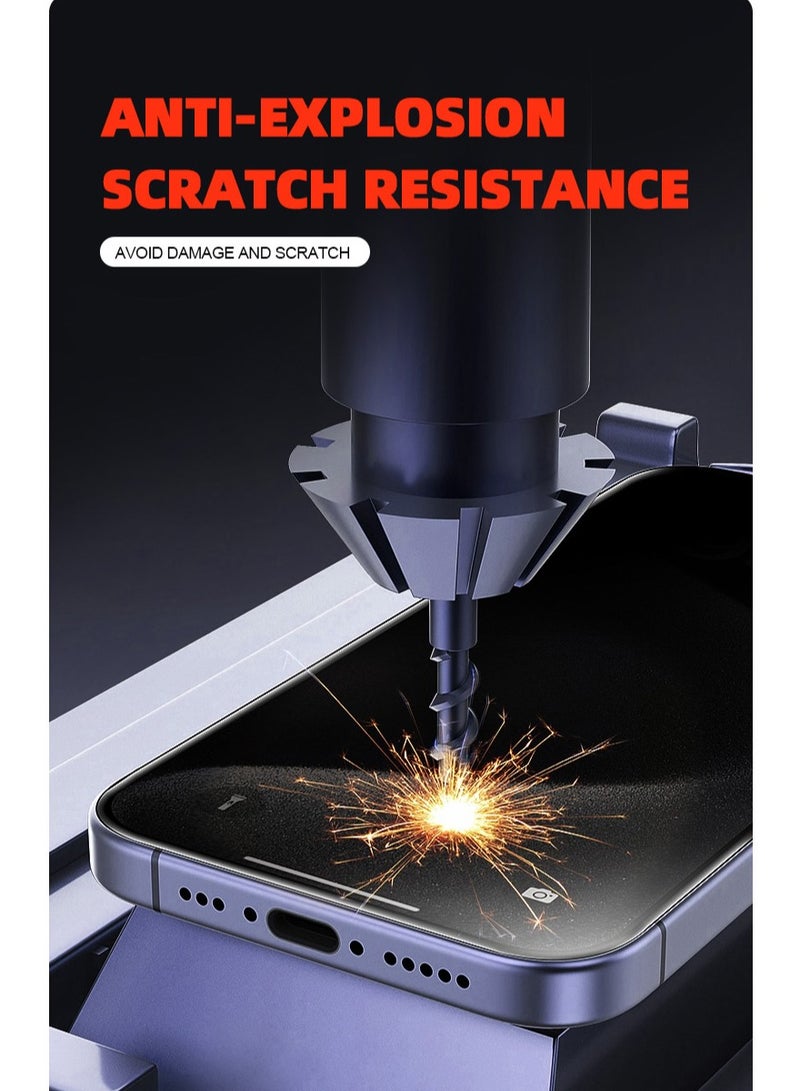 AJYAL Privacy Glass [2-PACKS] 15 PRO MAX Auto Alignment Screen Protector [Privacy Screen Protector] Full Cover Edge to Edge - iPhone 15 PRO MAX - Image 5