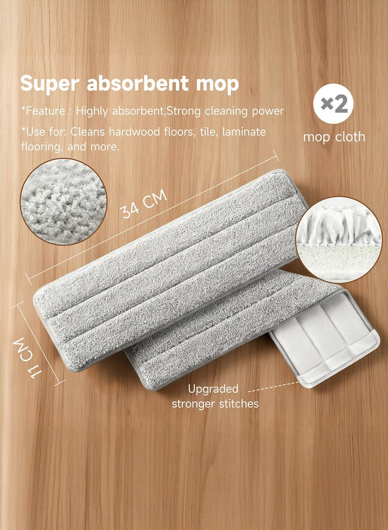 BOMIDI Flat Floor Mop – 360° Spin Mop for Wet & Dry Cleaning with Visual Water Bucket - BOMIDI M21 - Image 5