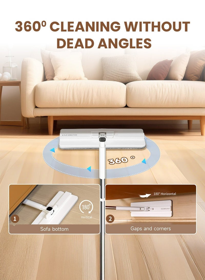 BOMIDI ممسحة أرضية مسطحة – ممسحة دوارة 360° للتنظيف الرطب والجاف مع دلو ماء مرئي - BOMIDI M21 - Image 3