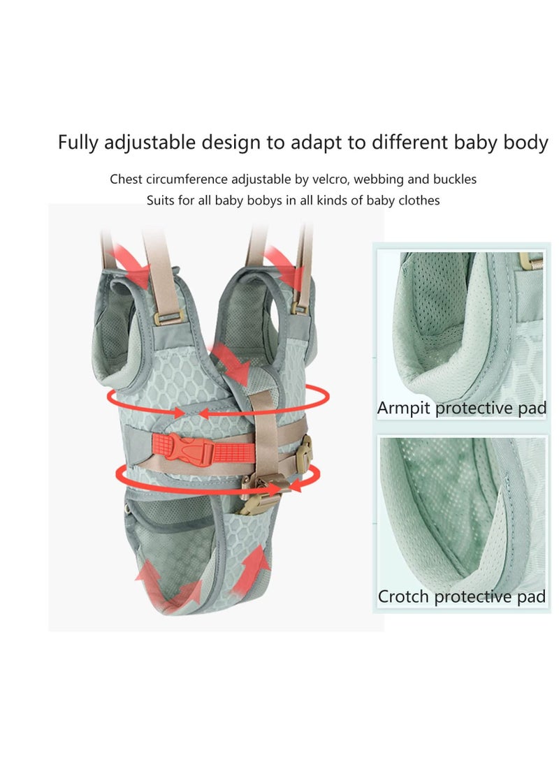 Y&D Handheld Baby Walking Harness, Kids Learning Helper for Boys Girls, Adjustable Walker Safety Harness Assistant Belt Toddler Infant Child 7-24 Month (Mint Green) - Image 2