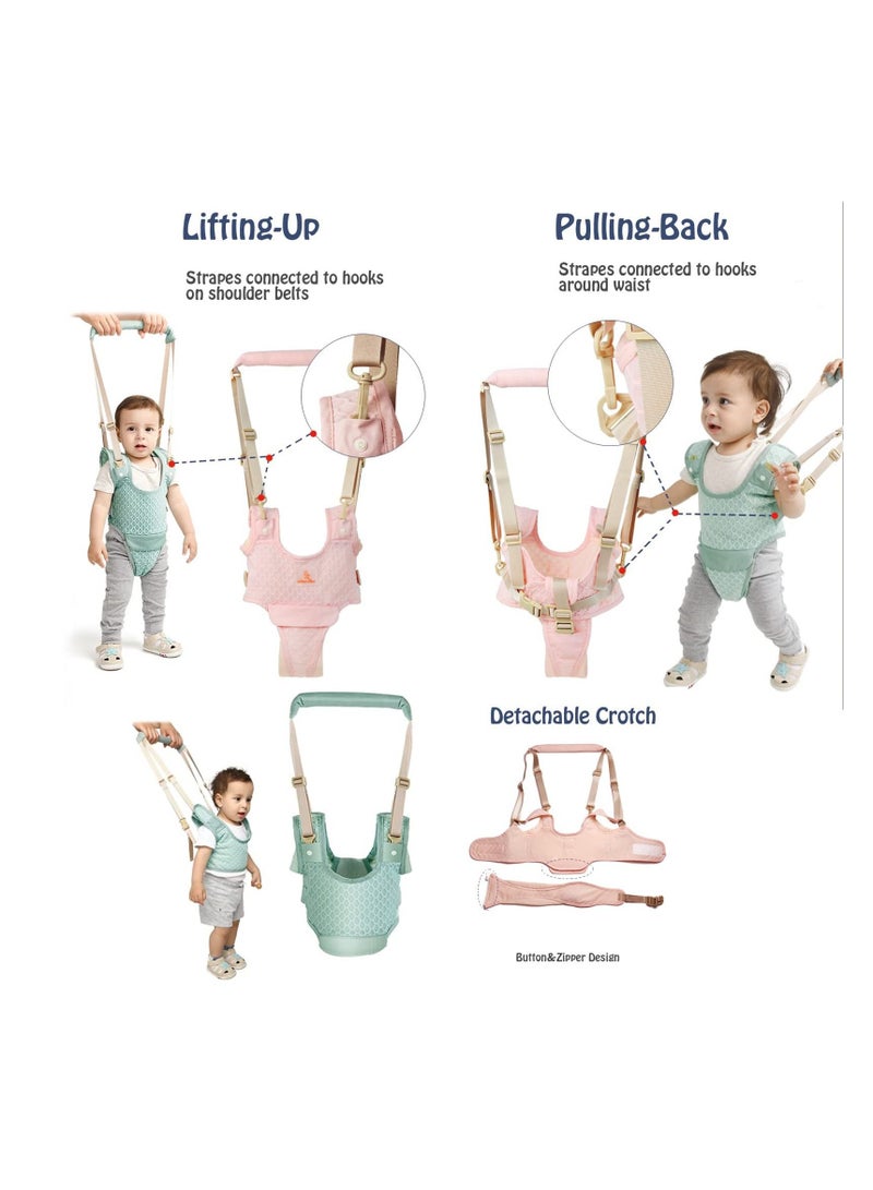 Y&D Handheld Baby Walking Harness, Kids Learning Helper for Boys Girls, Adjustable Walker Safety Harness Assistant Belt Toddler Infant Child 7-24 Month (Mint Green) - Image 5