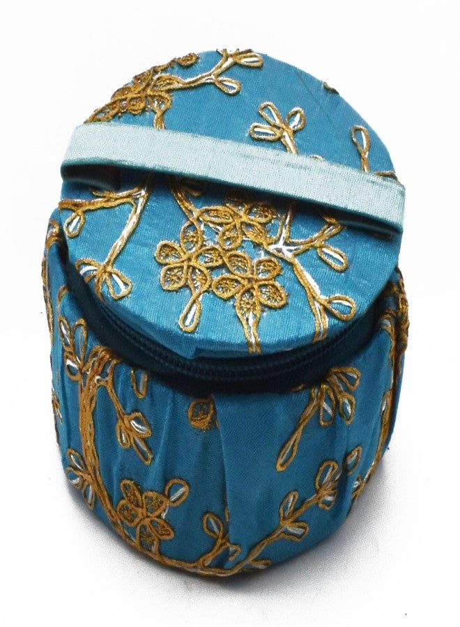 justhandmade trendy Embroidery Jewellery Storage Box For Women Jewellery Organiser Box, Wedding Return Gifts For Women Bridal Gift Storage Box Housewarming Baby Shower Return Gifts (Pack Of 9) - Image 2