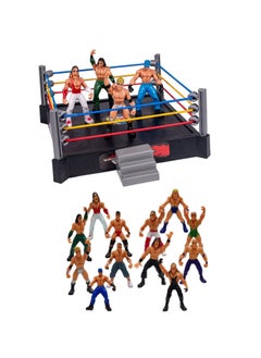 Contains 12 Wrestler Doll Sets And Accessories, Four-Corner Ring Scene Model Toys - pzsku/Z1C1395026435FCA0B45EZ/45/_/1718436288/c279f6ee-5a3d-4bce-8461-5ea5a7be4338