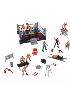 Contains 12 Wrestler Doll Sets And Accessories, Four-Corner Ring Scene Model Toys - pzsku/Z1C1395026435FCA0B45EZ/45/_/1718436319/09802556-266e-4955-9a78-0f484e551db6