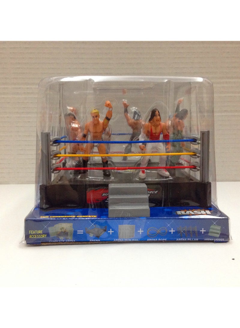 Contains 12 Wrestler Doll Sets And Accessories, Four-Corner Ring Scene Model Toys  - Image 5