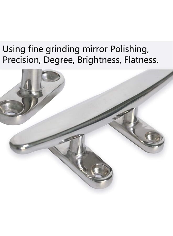 يُسلِّم مربط قارب، قاعدة مفتوحة، مرسى، جميع ملحقات رسو القوارب من الفولاذ المقاوم للصدأ ٣١٦، براغي (اللون: قطعتان، المقاس: ١٢٥ مم). - Image 4