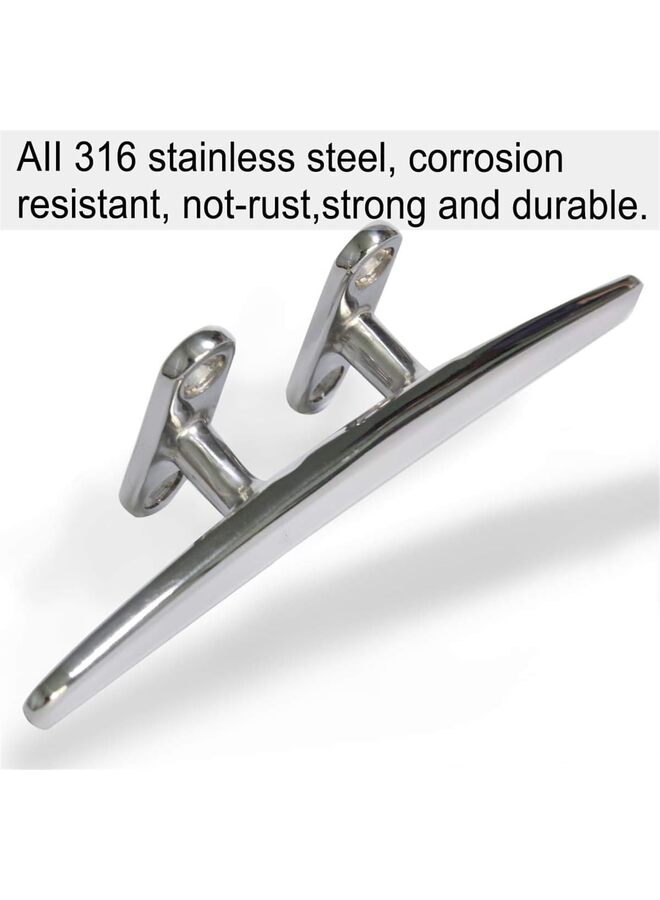 يُسلِّم مربط قارب، قاعدة مفتوحة، مرسى، جميع ملحقات رسو القوارب من الفولاذ المقاوم للصدأ ٣١٦، براغي (اللون: قطعتان، المقاس: ١٢٥ مم). - Image 3