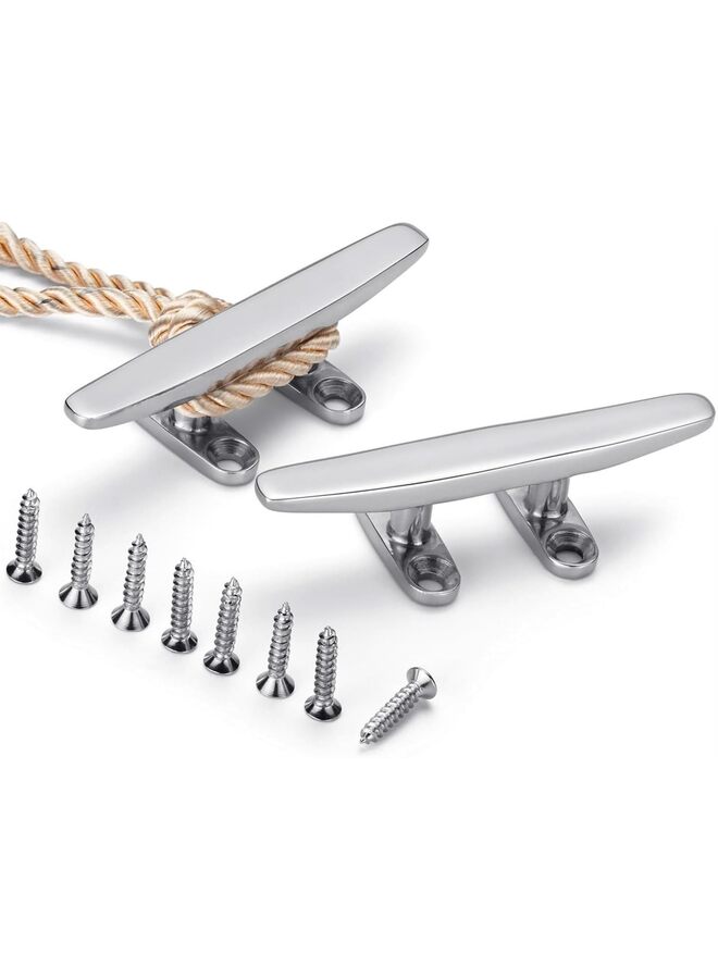 يُسلِّم مربط قارب، قاعدة مفتوحة، مرسى، جميع ملحقات رسو القوارب من الفولاذ المقاوم للصدأ ٣١٦، براغي (اللون: قطعتان، المقاس: ١٢٥ مم). - Image 1