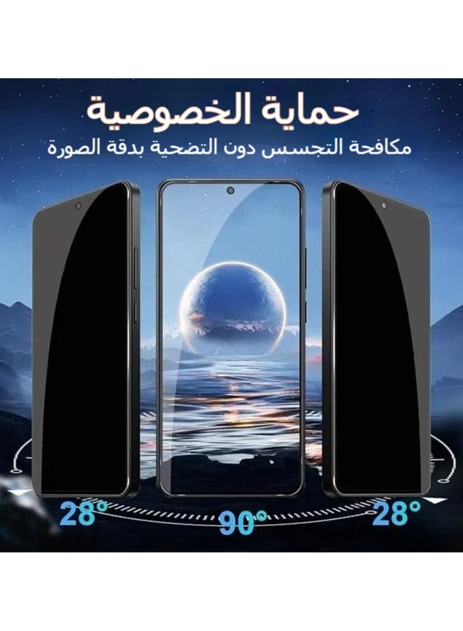 Privacy Screen Protector for Xiaomi Poco X7 Pro 5G and Camera Lens Protector, 【2+2 Pieces】 Anti-Spy Glass Tempered Glass, 9H Anti-Spy Anti-Scratch Hardness - Image 2