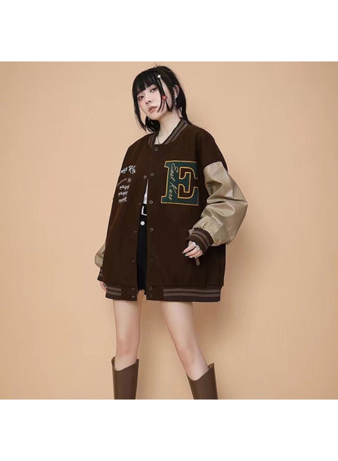 College Style Baseball Uniform For Women 2023 Autumn Loose Design Sense Niche American Fashion Brand Jacket Fried Street Coat