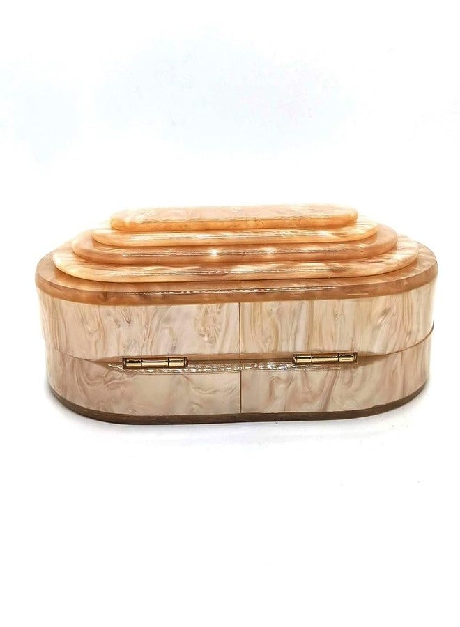 CUXVA Acrylic Trendy Splicing Bag Luxury Marble Clutch Evening Purses for Women Glitter Handbag for Wedding Cocktail Party Prom… - Image 4