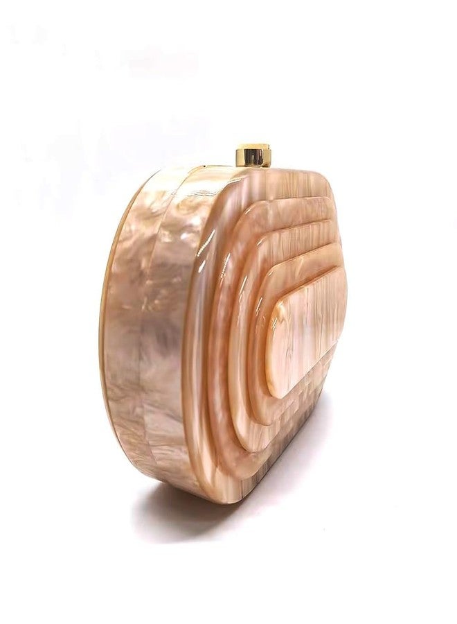 CUXVA Acrylic Trendy Splicing Bag Luxury Marble Clutch Evening Purses for Women Glitter Handbag for Wedding Cocktail Party Prom… - Image 3