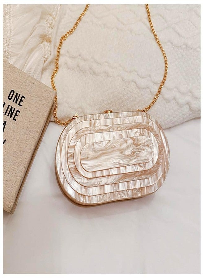 CUXVA Acrylic Trendy Splicing Bag Luxury Marble Clutch Evening Purses for Women Glitter Handbag for Wedding Cocktail Party Prom… - Image 2
