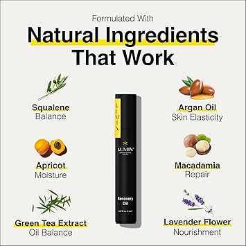 LUMIN Lumin Recovery Oil Hydrate and Repair Dry Damaged Skin Use for Flights and Long Days A face oil stick with squalane argan oil made for maximum skin repair Suitable for all skin types 8ml - Image 2
