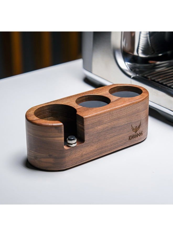 KNODOS 58mm Espresso Tamping Station V2 Espresso Machine Accessories For Coffee Bar Wooden Coffee Tamper Stand and Portafilter Holder - Image 2