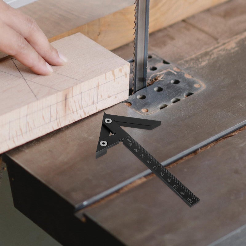Aluminum Alloy Woodworking Center Finder Scribing Tool 45 Degree 90 Degree Angle Marking Gauge For Precise Carpentry Line Layout - Image 4