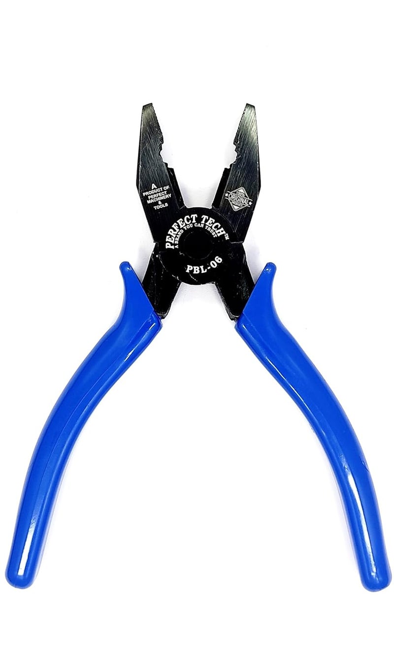 PERFECT TECH Combination Cutting Plier | Anti-Rust Properties For Gripping | 160MM/ 6 Inch | Carbon Steel Insulated Lineman Plier | Industrial & Plumber Hand Tools | Pliers For Home Tool Kit (Blue) - Image 3