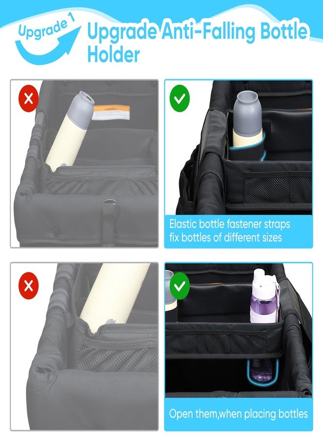 Myvikcar Stroller Snack Tray with Anti-Falling Bottle Holders for Wonderfold Wagon,Waterproof Faux Leather Interior,Easy to Install and Remove( W1,W2) - Image 3