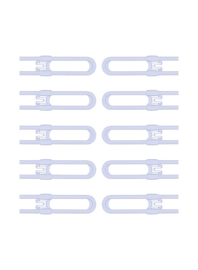 OKEFAN Sliding Cabinet Child Safety Locks Okefan Baby Proofing Cabinet Lock Cupboard Latches For Kids On Closet Door Knobs Handles Pulls No Drill (10 White) - Image 3