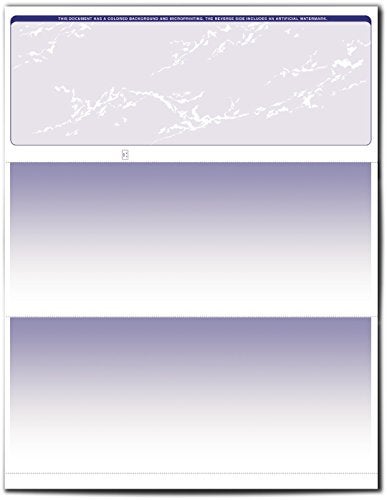 VersaCheck ValueChex - 55 Blank Business Voucher Checks - Blue Prestige - 55 Sheets Form #1000 - Check on Top - Image 3