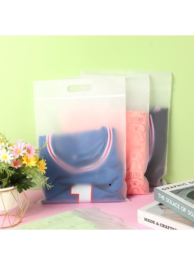 DUNISO 20 Pcs Frosted Clothes Packaging Bags for Shipping, Clothes Bags Space Saving, Large Plastic Zip Lock Bag, Resealable Frosted Packing Bag, Travel Storage Bags for Clothing Shoes, No Odor (30x40cm) - Image 1