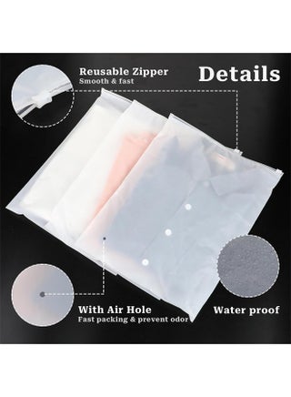 20 Pcs Frosted Clothes Packaging Bags for Shipping, Clothes Bags Space Saving, Large Plastic Zip Lock Bag, Resealable Frosted Packing Bag, Travel Storage Bags for Clothing Shoes, No Odor (30x40cm) - view 3