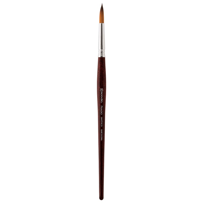 Escoda Art Products Escoda Prado Series Artist Watercolor & Acrylic Short Handle Round Paint Brush, Size 6, Synthetic Sable - Image 1