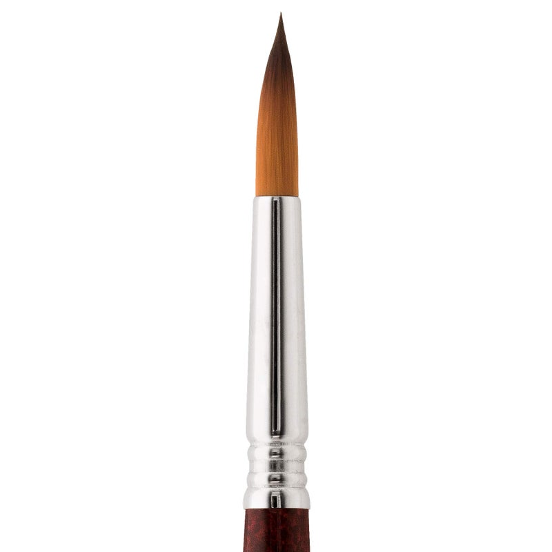 Escoda Art Products Escoda Prado Series Artist Watercolor & Acrylic Short Handle Round Paint Brush, Size 6, Synthetic Sable - Image 2