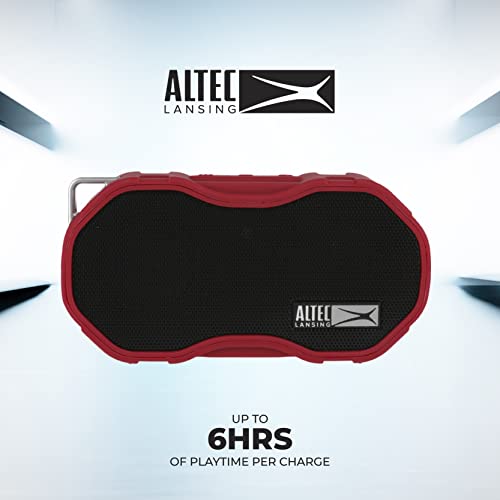 Altec Lansing - Baby Boom Waterproof Bluetooth Speaker, Wireless & Portable for Travel & Outdoor Use, Deep Bass & Loud Sound, 1 Pack (Red) - Image 3